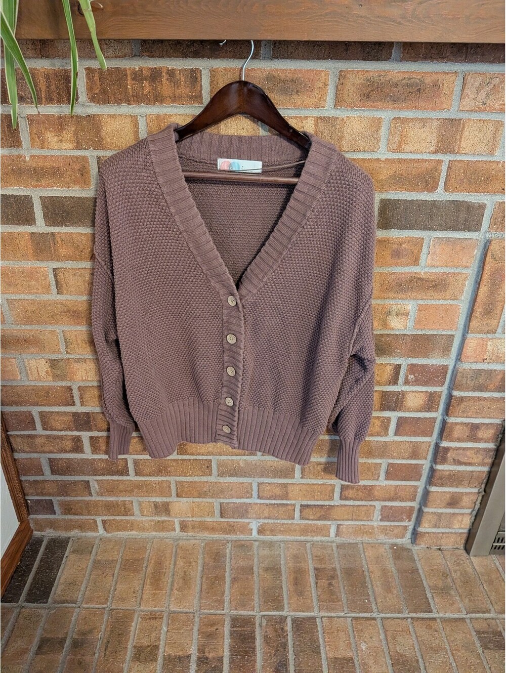 Free People FP Beach Sweater Set - Brown Knit Cardigan & Pants | Fall Comfy Set - Picture 3 of 9